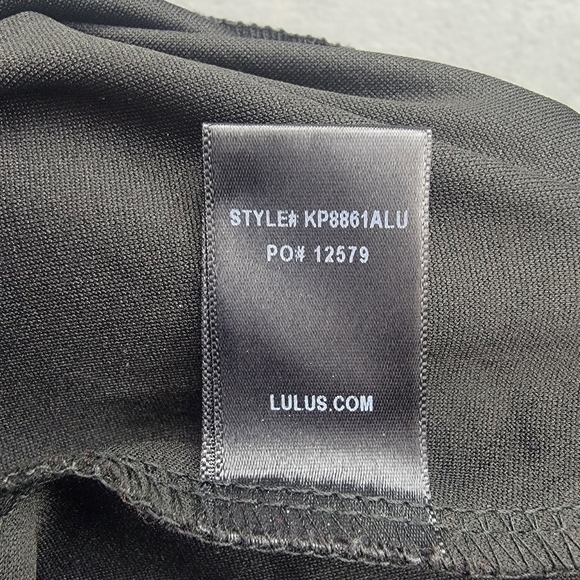 Lulus Enticing Endeavors Black Jumpsuit Womens Size XL Square Neckline Wide Leg - Picture 15 of 16